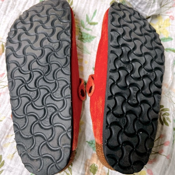 Birkenstock Boston Pink Red Corduroy Clogs Women’s Size EU 39 is US 8/8.5 - Picture 9 of 9